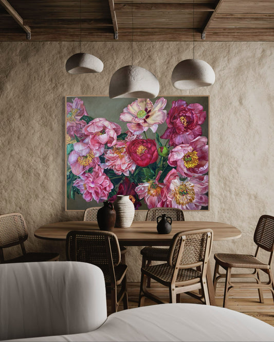 Peony Reverie, 125 x 155cm