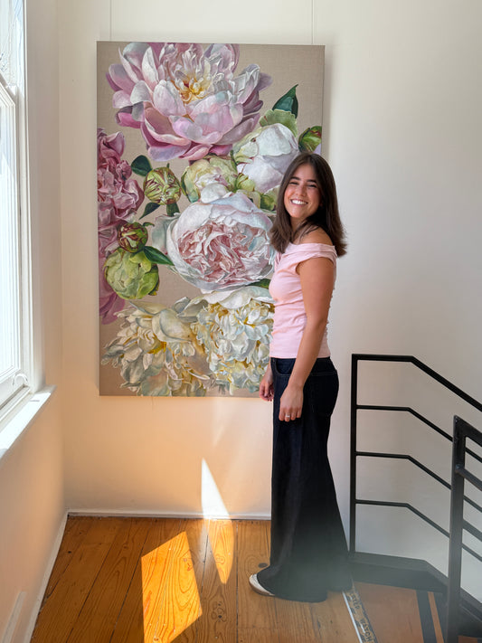 Peony Sunrise, 101 x 160cm