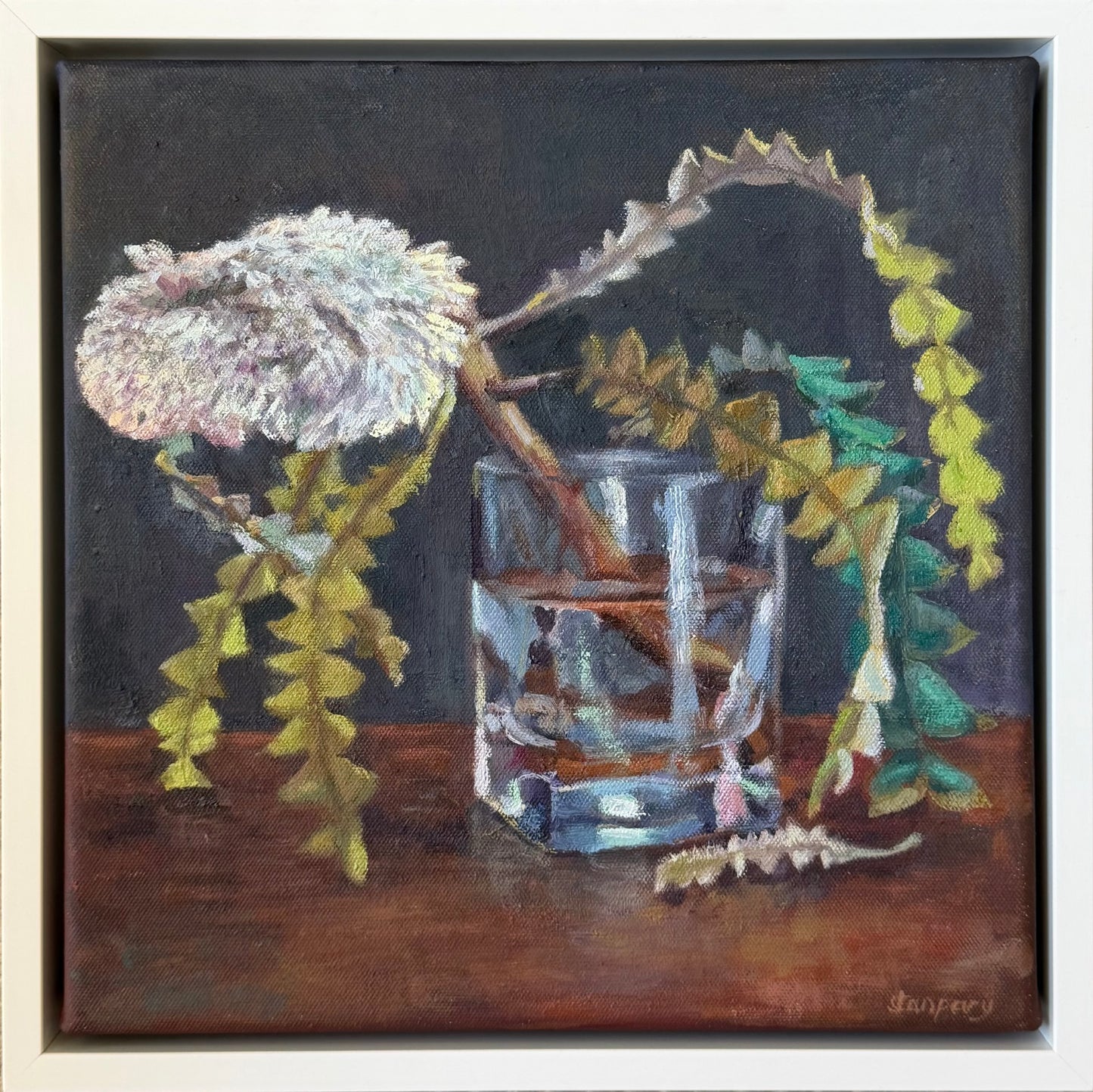 Banksia in a Whiskey Glass, 29 x 29cm