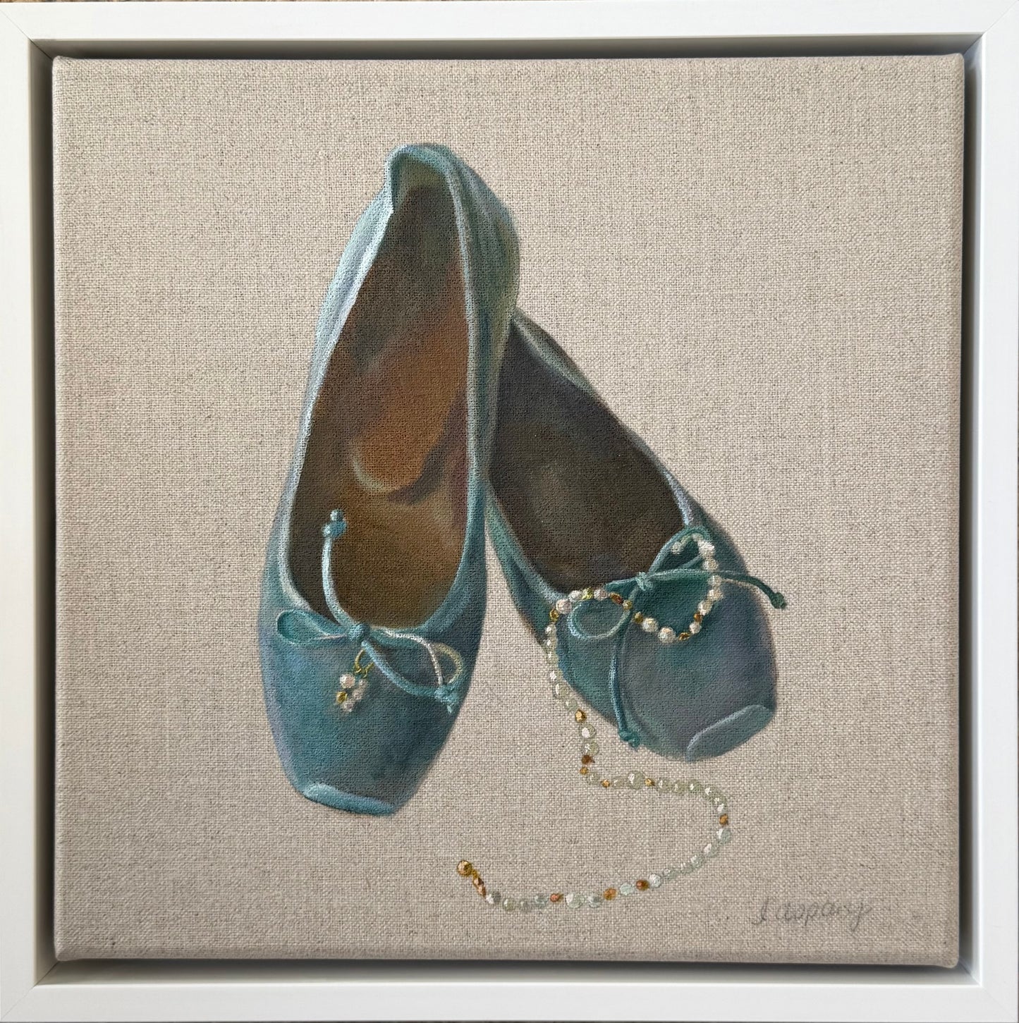 Blue Slippers, 29 x 29cm
