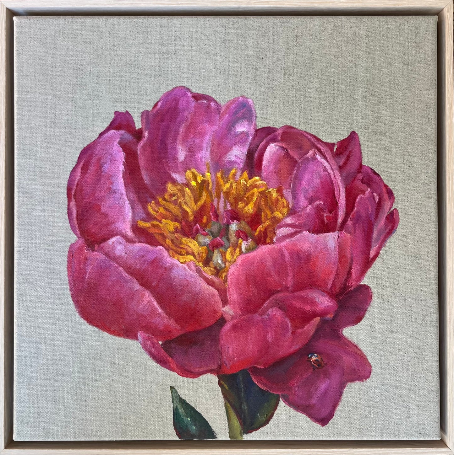 Crimson Runway, 39 x 39cm