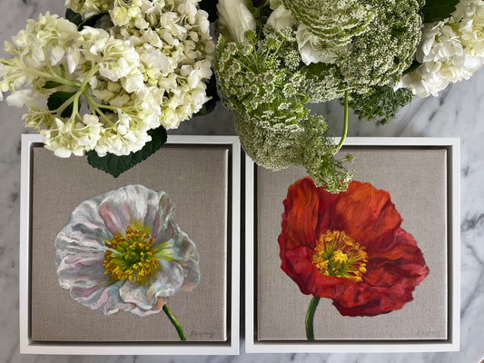 White Poppy, 29 x 29cm
