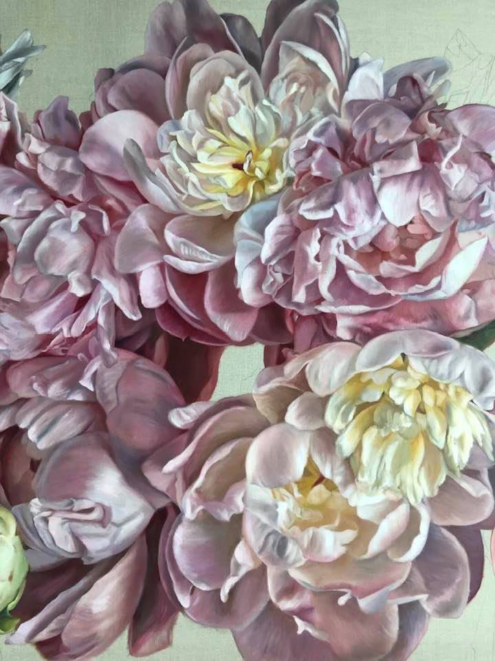 Peonies 112 x 168cm