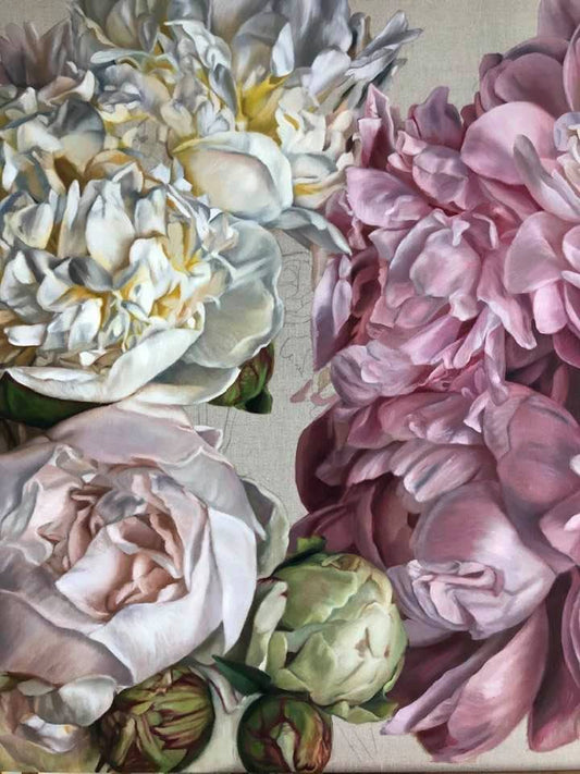 Peonies 112 x 168cm