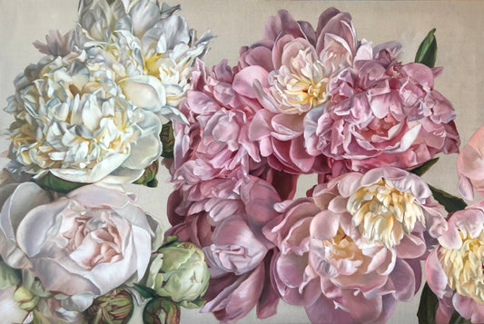 Peonies 112 x 168cm