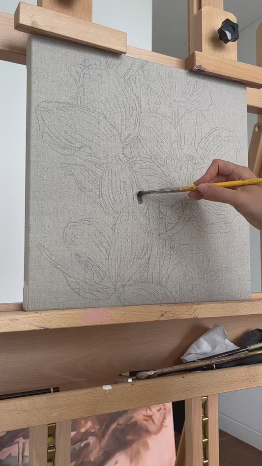 Pink Cymbidium 38 x 38cm